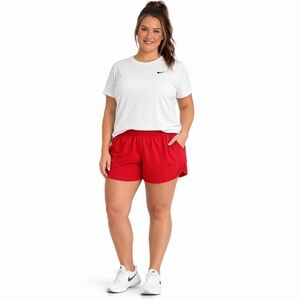 Athletic Works XXL (20) Bright Red Running Shorts DriWorks Moisture Wicking Pock